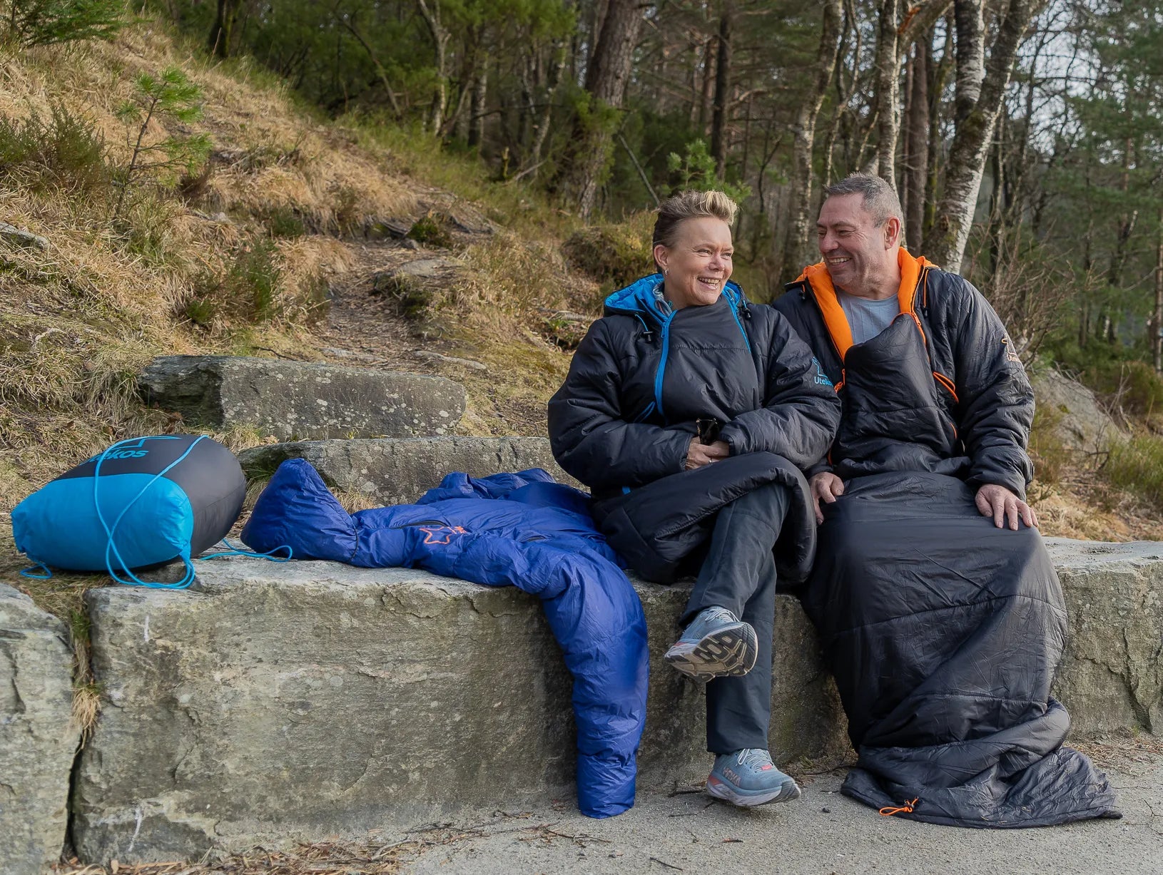 Couple enjoying the day with their Utekos